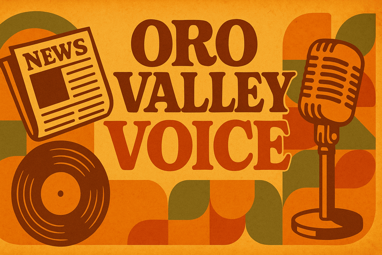 Original Oro Valley Voice newspaper front page from the 1970s