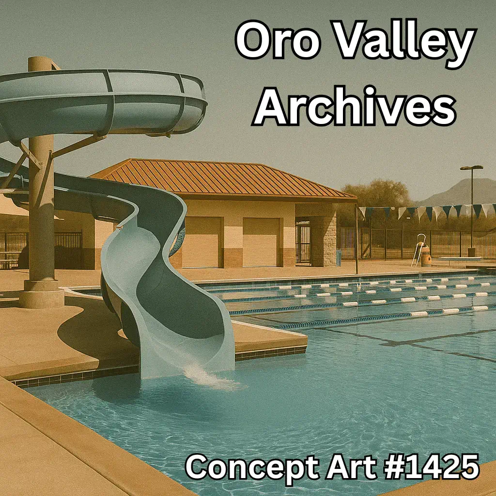 Architectural concept art for the Oro Valley Aquatic Center renovation